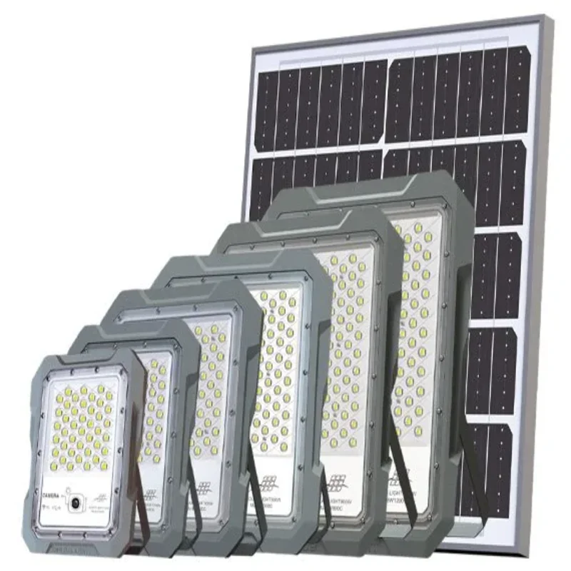 პროჟექტორი მზის ენერგიაზე კამერით 